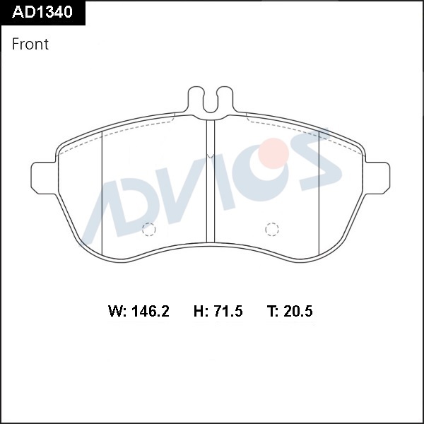 Дисковые тормозные колодки ADVICS (еврокерамика) передние MERCEDES-BENZ C-CLASS 2007 - 2014   MERCEDES-BENZ E-CLASS 2009 - 2015                                                                                                                                