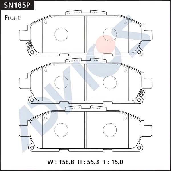 Дисковые тормозные колодки ADVICS передние NISSAN ELGRAND 2010 -   NISSAN QUEST 2010 - 2017