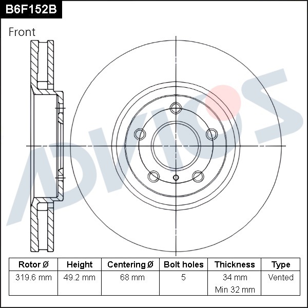 Диск тормозной пер. ADVICS INFINITI EX QX50 2008 - 2013   INFINITI FX QX70 2003 - 2013   INFINITI G Q50 Q60 2007 - 2013   INFINITI M Q70 2007 - 2014   INFINITI QX QX80 2010 -    INFINITI QX50 2013 - 2018                                                    