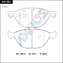 Дисковые тормозные колодки ADVICS (еврокерамика) передние BMW X5 2007 - 2018   BMW X6 2008 - 2020                                                                                                                                                              