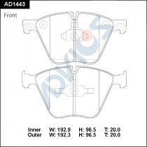 Дисковые тормозные колодки ADVICS (еврокерамика) передние BMW 7 SERIES 2008 - 2015   BMW X5 2009 - 2018   BMW X6 2008 - 2020                                                                                                                                   