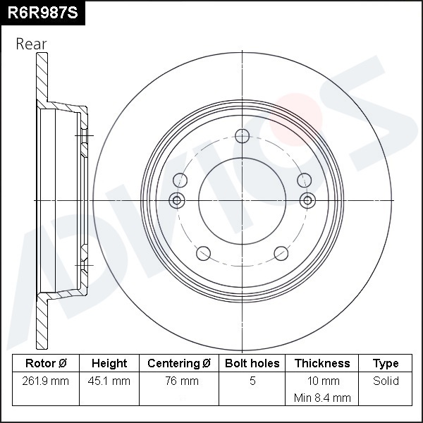 Диск тормозной зад. ADVICS (кратность 2 шт.) HYUNDAI AVANTE 2015 - 2020   HYUNDAI CRETA 2015 -    HYUNDAI ELANTRA 2006 -    HYUNDAI i30 2015 - 2017   KIA CEED 2012 - 2018   KIA CERATO 2016 -    KIA SELTOS 2019 -    KIA SOUL 2014 -                         
