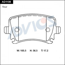 Дисковые тормозные колодки ADVICS (еврокерамика) задние AUDI A3 2003 - 2013   AUDI A4 2004 - 2008   AUDI A6 2004 - 2011   SKODA Octavia 2004 -    SKODA Superb 2008 - 2015   SKODA Yeti 2009 - 2018   VOLKSWAGEN CADDY VP 2003 - 2010   VOLKSWAGEN Golf 2003 - 