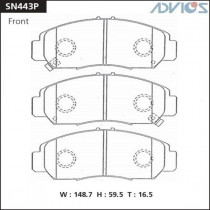 Дисковые тормозные колодки ADVICS передние Honda CIVIC 2005 - 2012