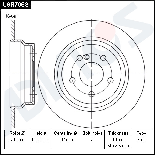 Диск тормозной зад. ADVICS (кратность 2 шт.) MERCEDES-BENZ E-CLASS 2002 - 2015                                                                                                                                                                                 