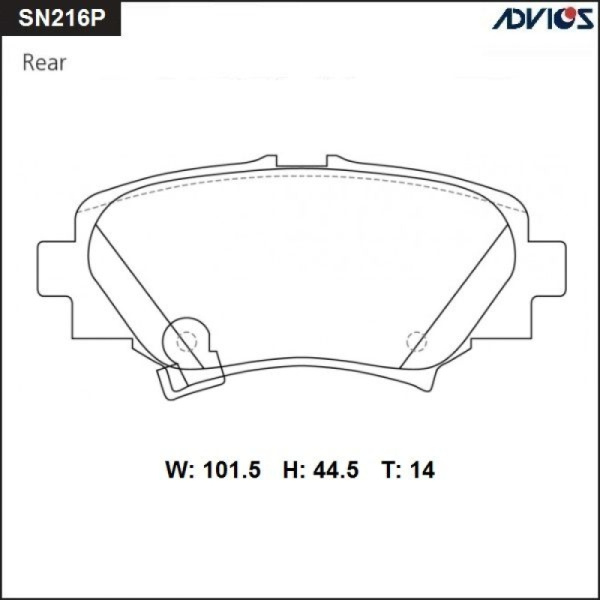 Дисковые тормозные колодки ADVICS Mazda 3 2013 -    Mazda AXELA 2013 - 2019                                                                                                                                                                                    