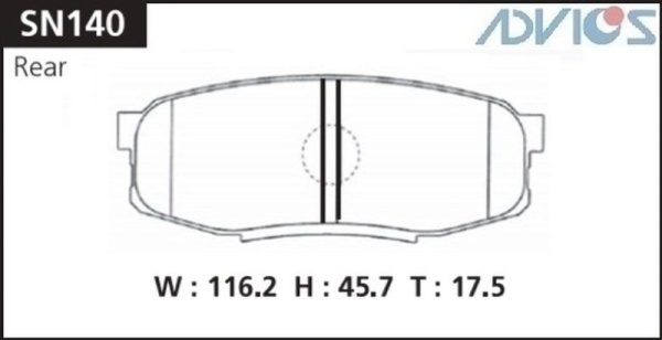 Дисковые тормозные колодки ADVICS задние LEXUS LX 2007 -    TOYOTA LAND CRUISER 200 2007 -    TOYOTA SEQUOIA 2007 -    TOYOTA TUNDRA 2006 - 