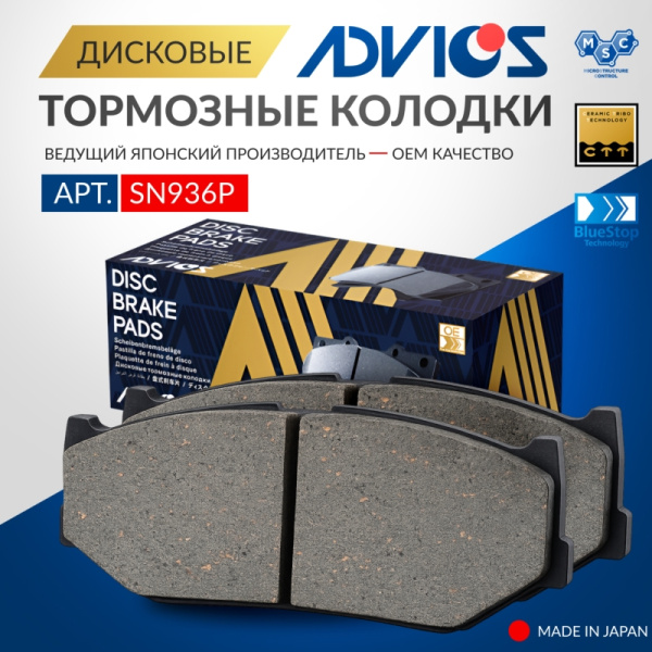 Дисковые тормозные колодки ADVICS передние Suzuki SOLIO 2010 - 2015   Suzuki Swift 2003 - 2016