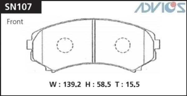 Дисковые тормозные колодки ADVICS передние Mitsubishi MONTERO 2000 - 2006   Mitsubishi PAJERO 1999 - 