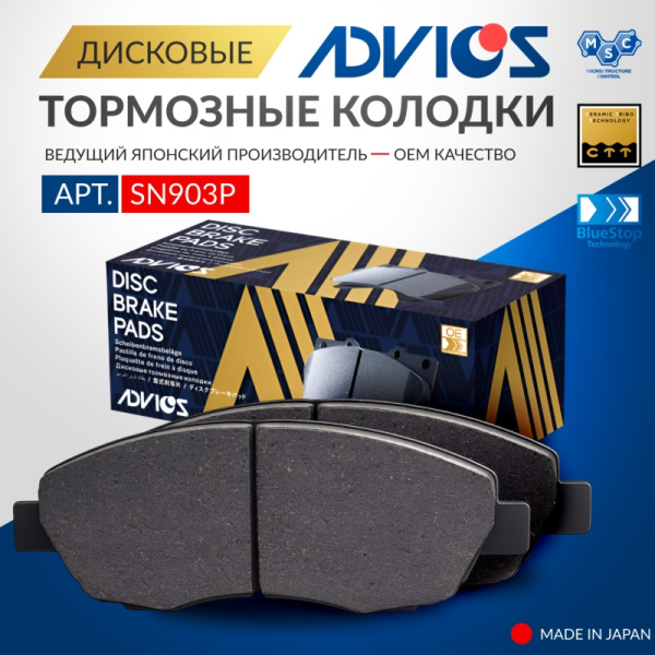 Дисковые тормозные колодки ADVICS передние Honda CR-V 2001 - 2006