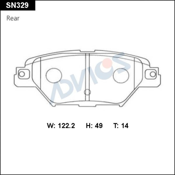 Дисковые тормозные колодки ADVICS Mazda CX-8 2017 - 2023   Mazda CX-9 2015 -                                                                                                                                                                                   