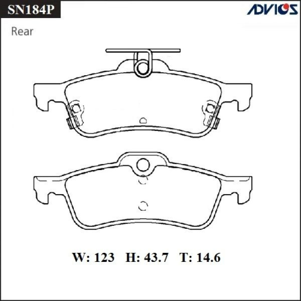 Дисковые тормозные колодки ADVICS Honda CIVIC 2012 - 2015
