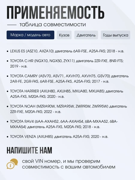 Колодки тормозные передние TOYOTA Camry 70, Rav4 xa50, CHR / LEXUS ES, UX (ОЕМ 04465-33480) (Тойота рав 4 xa50, камри 70) Advics SN314