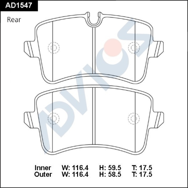 Дисковые тормозные колодки ADVICS (еврокерамика) задние AUDI A6 2010 - 2018   AUDI A7 2010 -    Porsche MACAN 2013 - 2019                                                                                                                                      