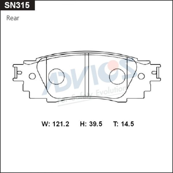 Дисковые тормозные колодки ADVICS задние LEXUS ES 2018 -    LEXUS RX 2015 -    TOYOTA C-HR 2016 -    TOYOTA CAMRY 2017 -    TOYOTA HARRIER 2020 -    TOYOTA RAV4 2018 -    TOYOTA VENZA 2020 -                                                                 