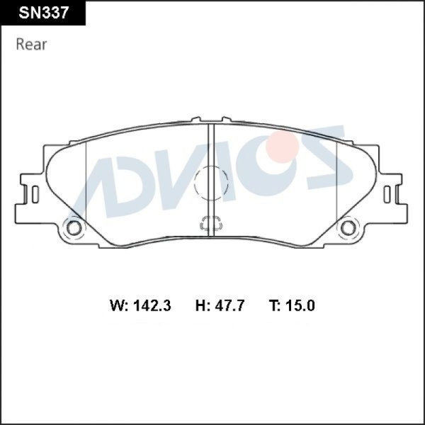 Дисковые тормозные колодки ADVICS задние LEXUS LX 2021 - 2022   TOYOTA LAND CRUISER 300 2021 -                                                                                                                                                                 