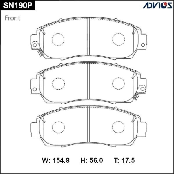 Дисковые тормозные колодки ADVICS передние Honda CR-V 2006 - 2018                                                                                                                                                                                              