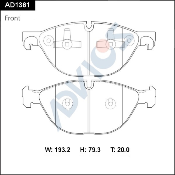 Дисковые тормозные колодки ADVICS (еврокерамика) передние BMW X5 2007 - 2018   BMW X6 2008 - 2020                                                                                                                                                              
