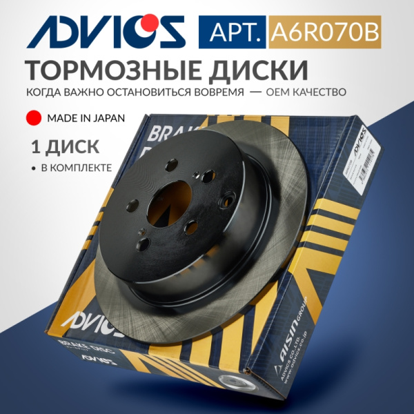 Диск тормозной зад. ADVICS TOYOTA CALDINA 2002 - 2007   TOYOTA MATRIX 2001 - 2007   TOYOTA OPA 2000 - 2005   TOYOTA Prius 2003 - 2009   TOYOTA VISTA 1998 - 2003   TOYOTA Voltz 2002 - 2004   TOYOTA WILL VS 2001 - 2004                                       