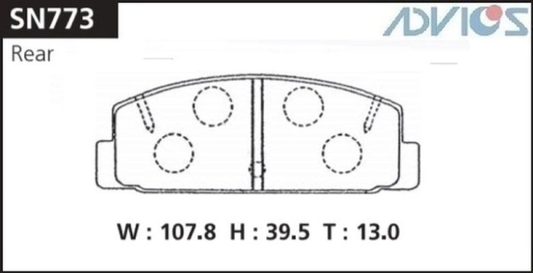 Дисковые тормозные колодки ADVICS Mazda 323 2000 - 2003   Mazda 6 2002 - 2012   Mazda 626 2000 - 2002   Mazda ATENZA 2002 - 2012   Mazda CAPELLA 1997 - 2002   Mazda FAMILIA 2000 - 2004   Mazda PREMACY 1999 - 2005