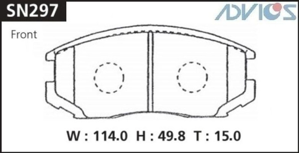 Дисковые тормозные колодки ADVICS передние Daihatsu BE-GO 2006 - 2016   Daihatsu TERIOS 1997 -    TOYOTA CAMI 1999 - 2006   TOYOTA RUSH 2006 - 2016