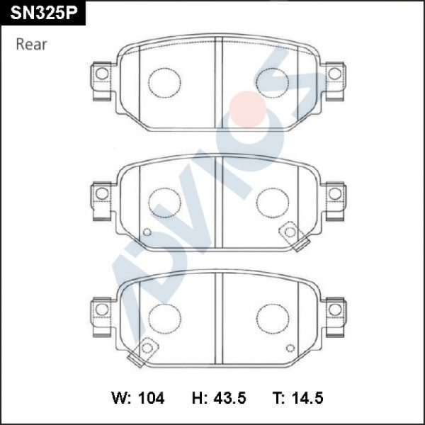 Дисковые тормозные колодки ADVICS Mazda 3 2016 -                                                                                                                                                                                                               