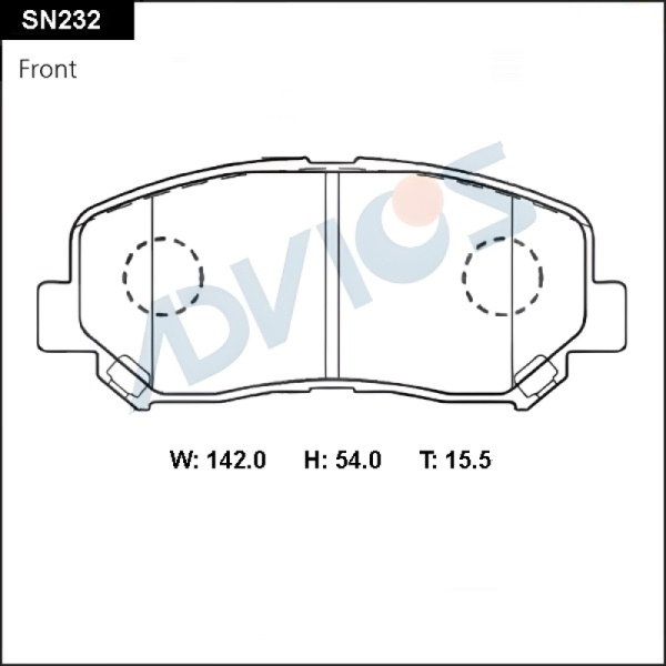 Дисковые тормозные колодки ADVICS передние Mazda CX-5 2011 -                                                                                                                                                                                                   