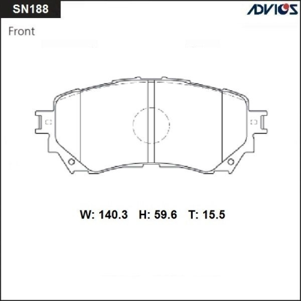 Дисковые тормозные колодки ADVICS передние Mazda 6 2012 -                                                                                                                                                                                                      