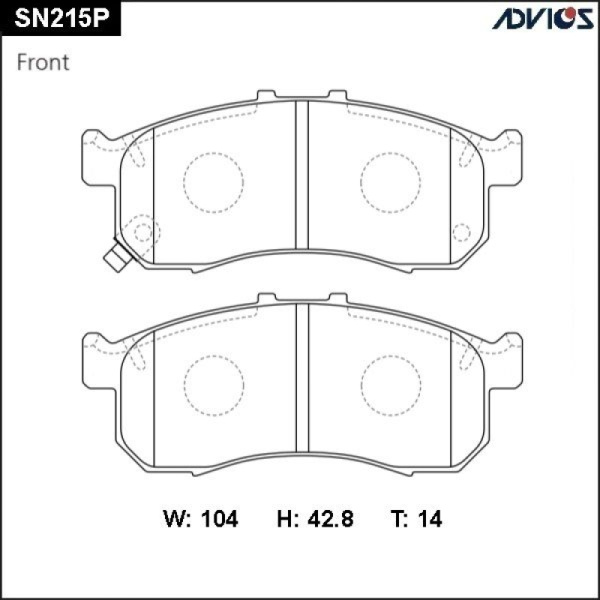 Дисковые тормозные колодки ADVICS передние Honda N-BOX 2010 - 2023                                                                                                                                                                                             