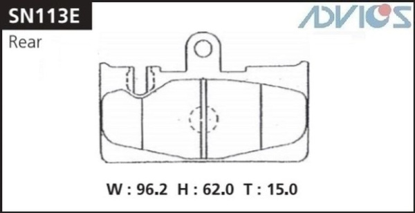 Дисковые тормозные колодки ADVICS задние (R) TOYOTA CELSIOR   LEXUS LS UCF30, UCF31 (00-05)