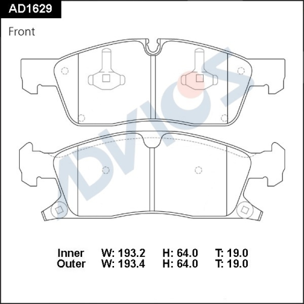 Дисковые тормозные колодки ADVICS (еврокерамика) передние JEEP CHEROKEE 2014 -    JEEP GRAND CHEROKEE 2010 -    MERCEDES-BENZ GL-CLASS 2012 - 2015   MERCEDES-BENZ GLE-CLASS 2015 - 2019   MERCEDES-BENZ GLS-CLASS 2015 - 2019   MERCEDES-BENZ M-CLASS 2011 - 2