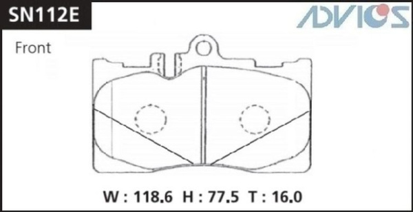 Дисковые тормозные колодки ADVICS передние (F) TOYOTA CELSIOR   LEXUS LS UCF30, UCF31 (00-05)
