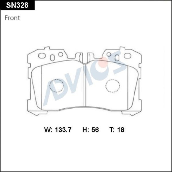Дисковые тормозные колодки ADVICS передние LEXUS LS 2006 -    TOYOTA CROWN 2017 - 2022                                                                                                                                                                         