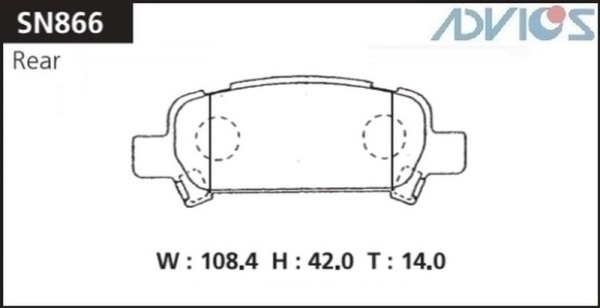 Дисковые тормозные колодки ADVICS задние Subaru FORESTER 1997 - 2004   Subaru LEGACY 1997 - 2009   Subaru LEGACY LANCASTER 1998 - 2003   Subaru OUTBACK 2006 - 2009