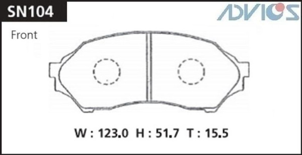 Дисковые тормозные колодки ADVICS передние Mazda 323 2000 - 2003   Mazda FAMILIA 1998 - 2004